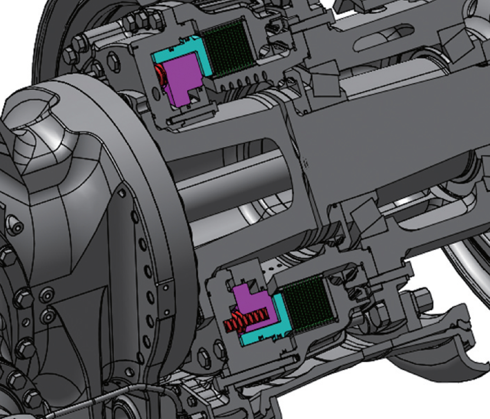 Fully hydraulic wet multiple-disc brakes