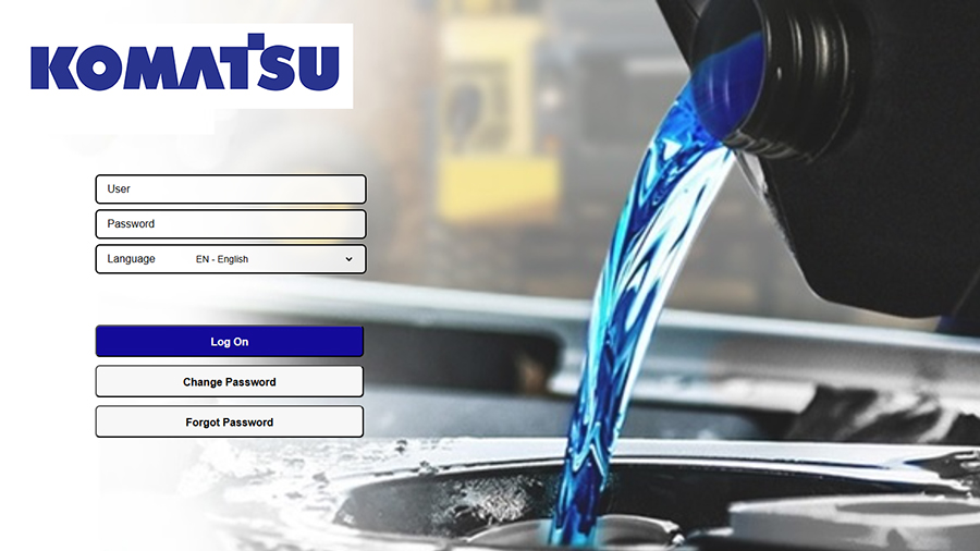 komatsu dealer portal log in screen